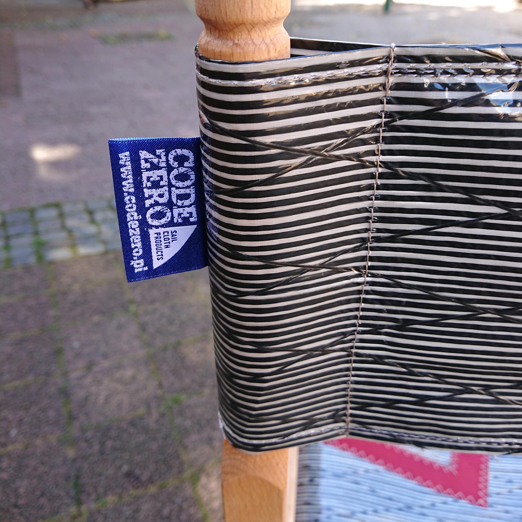 Regiestuhl / Director`s chair aus Segeltuch - Laminat mit Segelnummer